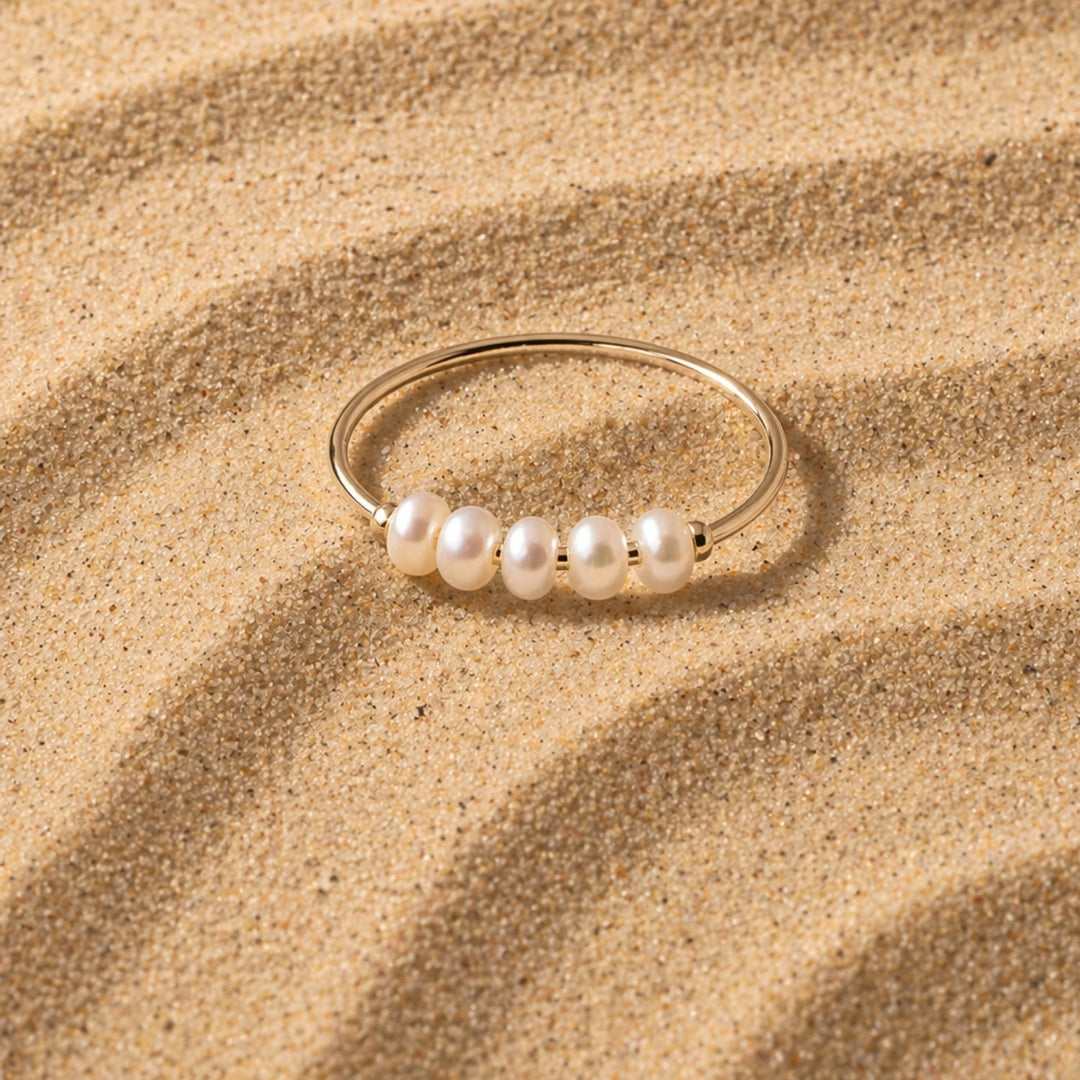 Δαχτυλίδι Mini Pearls — Επιχρυσωμένο 18k
