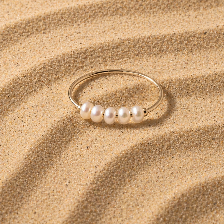 Δαχτυλίδι Mini Pearls — Επιχρυσωμένο 18k