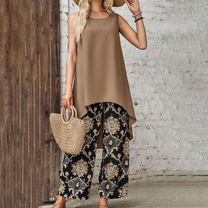 Tránsito™ | Σετ Boho με τούνικα και φαρδιά παντελόνια