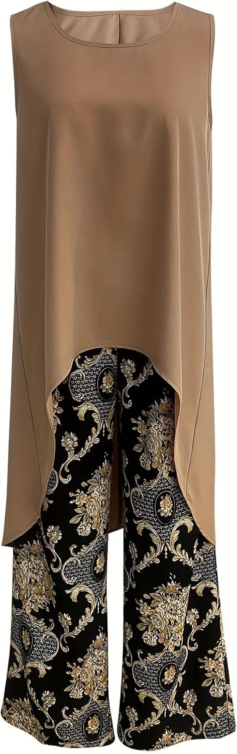 Tránsito™ | Σετ Boho με τούνικα και φαρδιά παντελόνια
