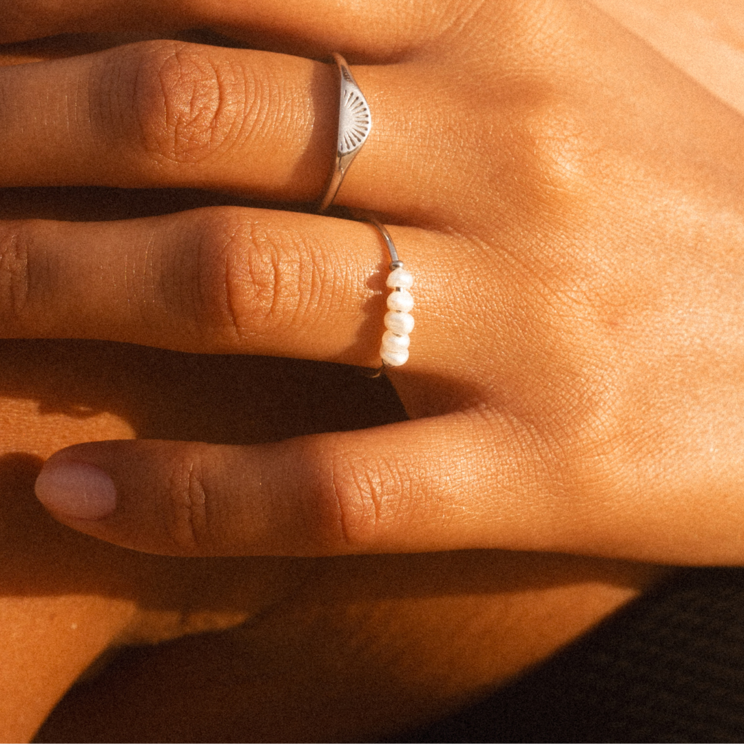 Δαχτυλίδι Mini Pearls — Επιχρυσωμένο 18k