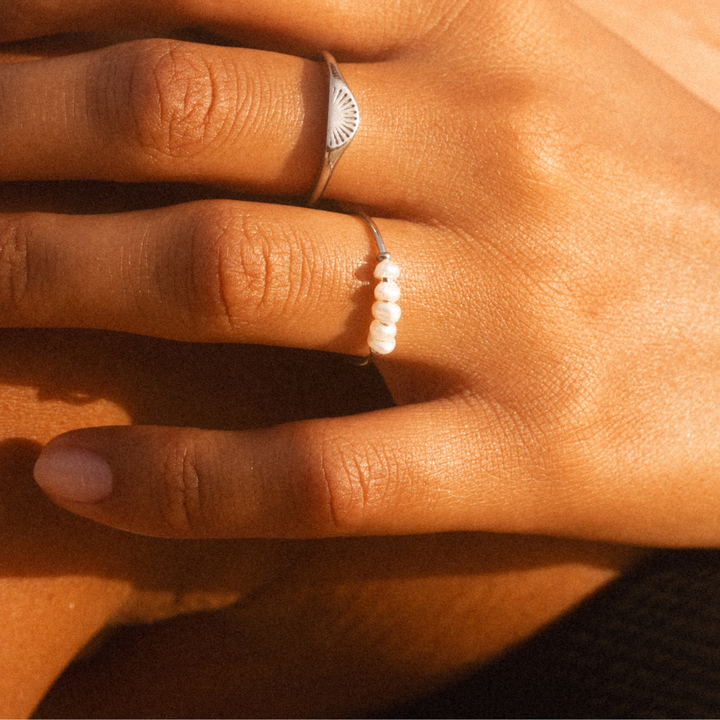 Δαχτυλίδι Mini Pearls — Επιχρυσωμένο 18k