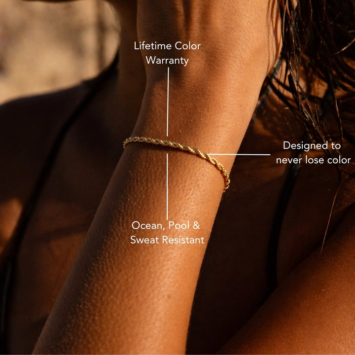 Βραχιόλι αλυσίδα «Calvi» σε σύνθεση layering — Eleni Santorini