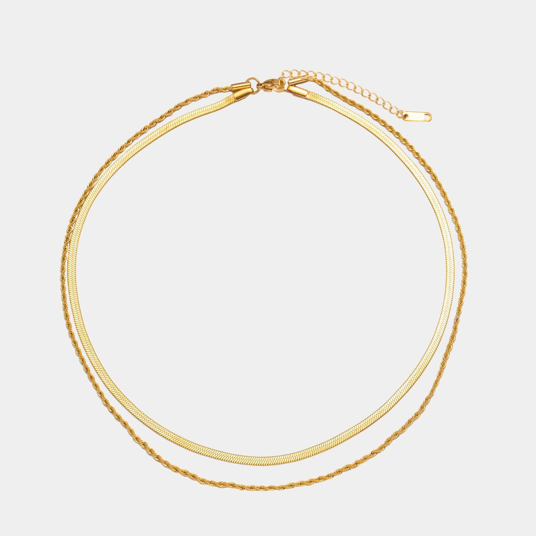 Κολιέ Ios σε Επάλληλες Σειρές — Επιχρυσωμένο 18k